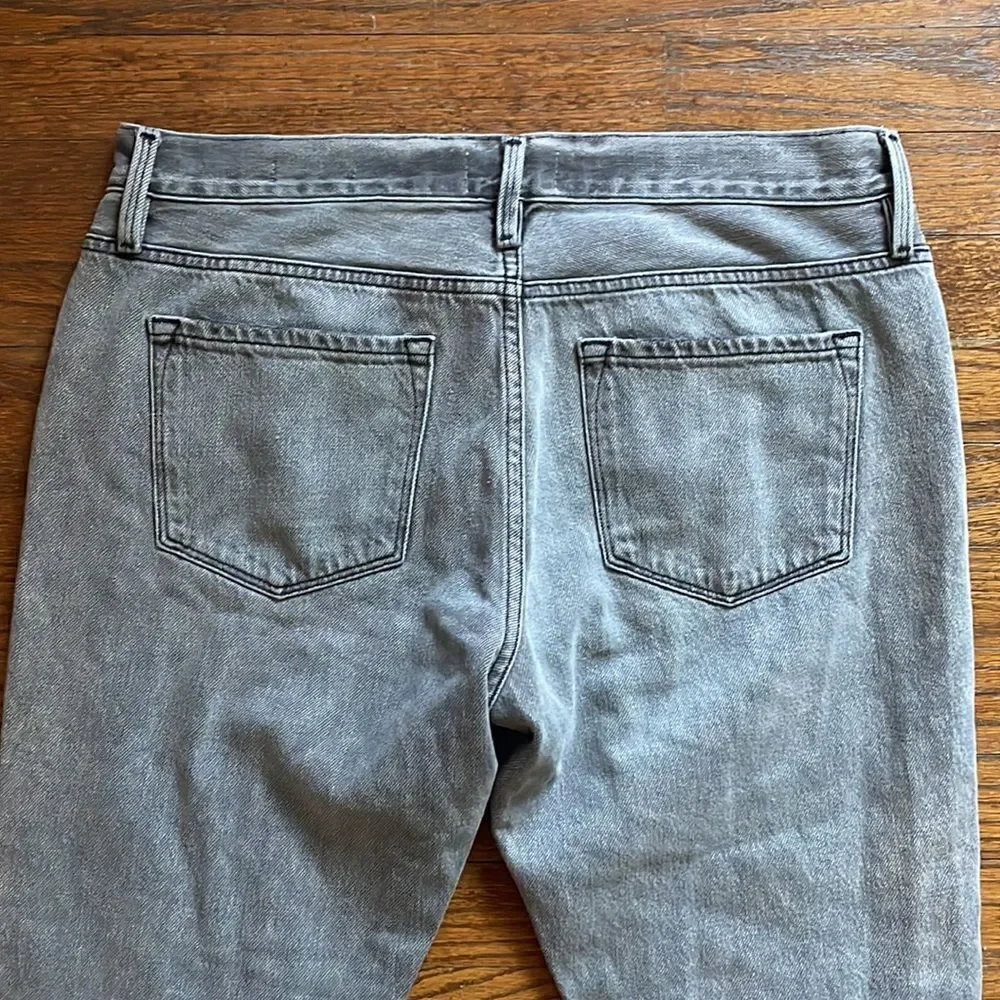Frame Le Garçon Gray Crop Jeans